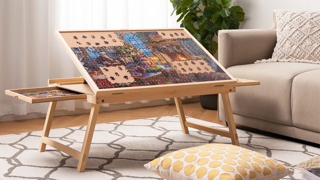Watch Lavievert 1000 Pieces Tilting Puzzle Table with 2 Drawers on